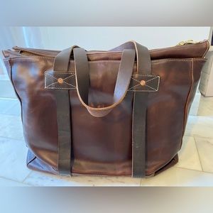 Billy Reid Leather Duffel Bag Made in USA